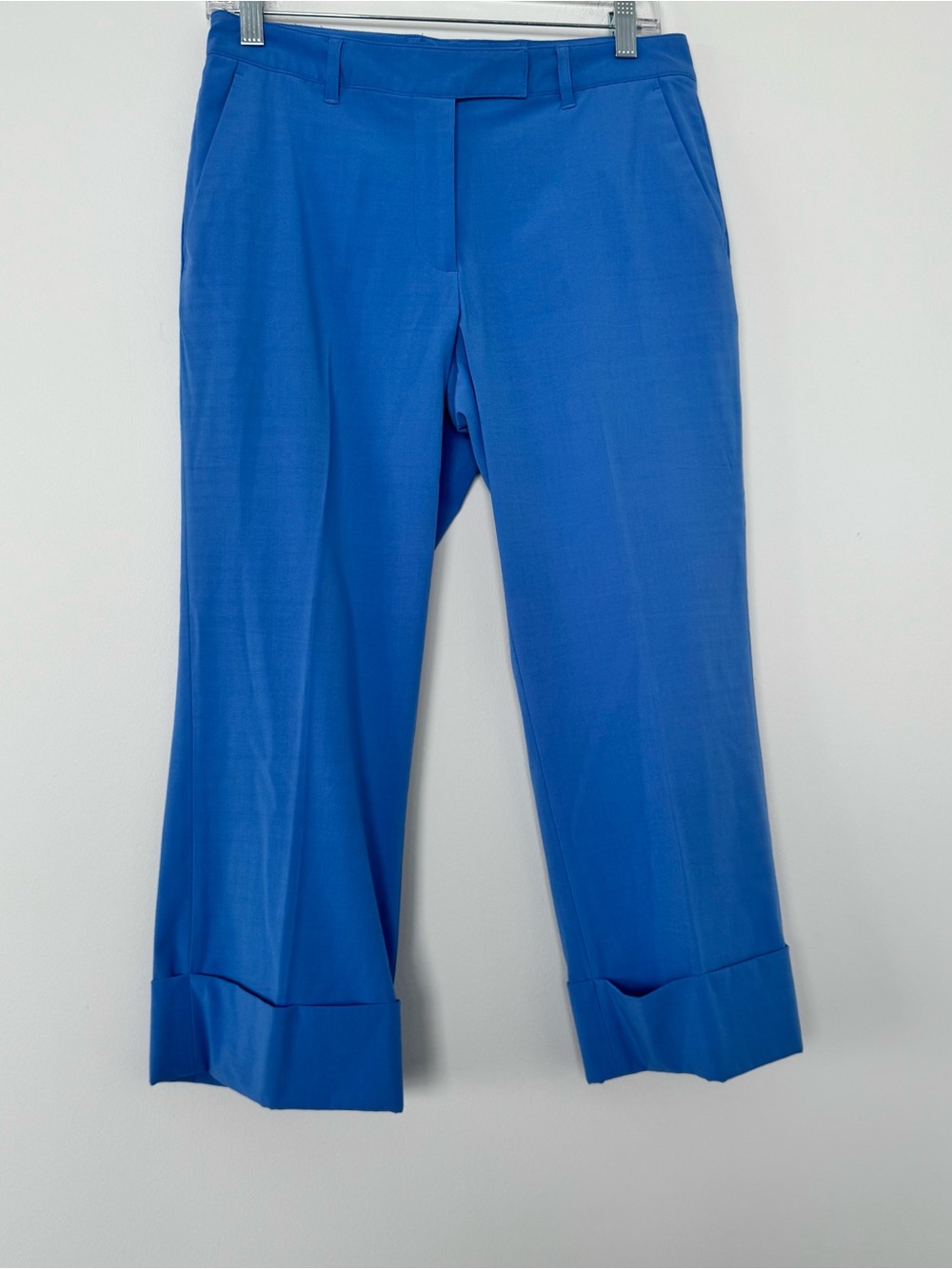 Greg Norman Golf Pants Womens 4 Blue Cuffed Crop Stretch Trousers Streetwear